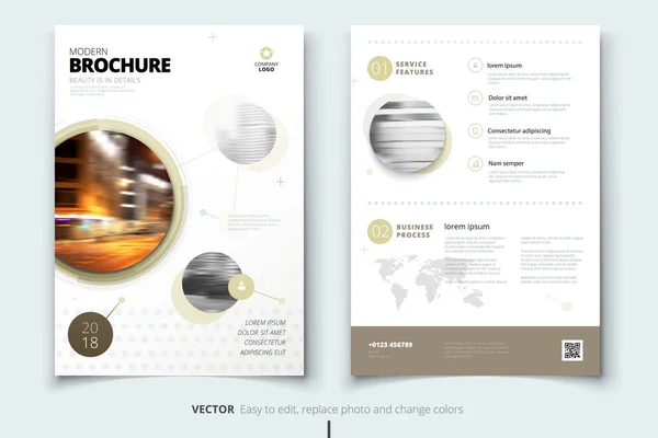 Copertura della relazione annuale aziendale, brochure o progettazione di volantini — Vettoriale Stock