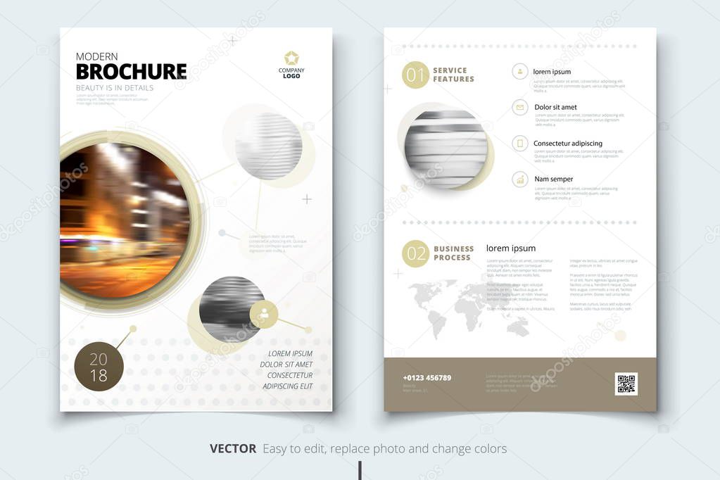 Corporate business annual report cover, brochure or flyer design