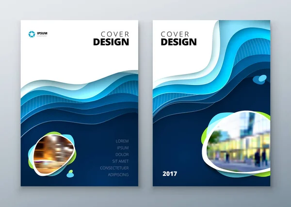 Design brochure taglio carta — Vettoriale Stock
