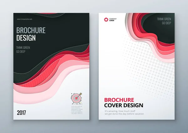 Papper skär broschyr design — Stock vektor