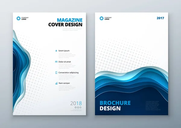 Paper cut brochure design — Stock Vector