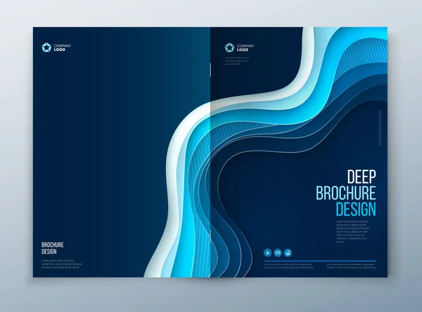 Design brochure taglio carta — Vettoriale Stock