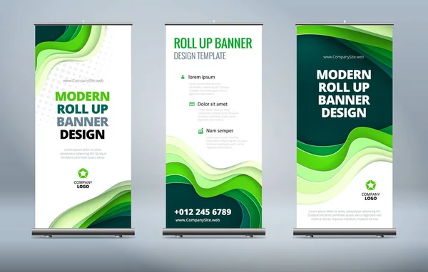 Business Roll Up Banner Stoiska — Wektor stockowy