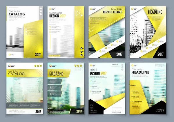 Set of business cover design templates — Stock Vector