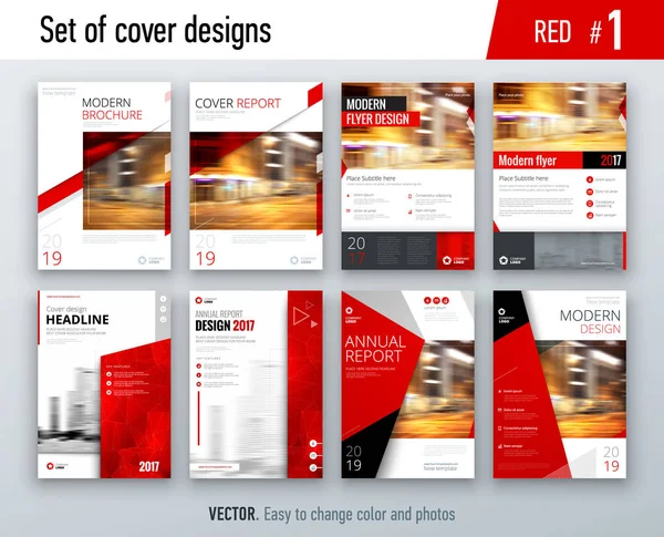 Set van business cover ontwerpsjablonen — Stockvector