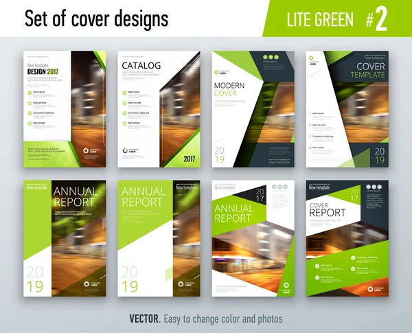 Conjunto de plantillas de diseño de portada empresarial — Vector de stock