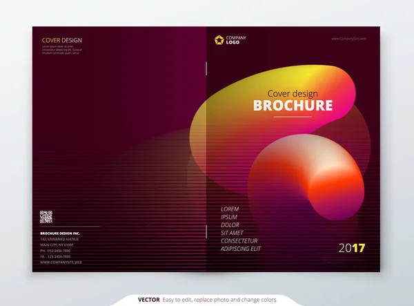 Couverture de brochure liquide — Image vectorielle