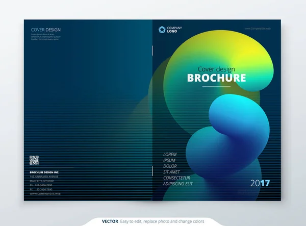 액체 책자 표지 — 스톡 벡터
