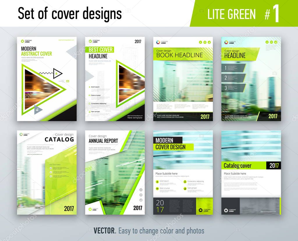 Set of business cover design templates