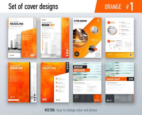 Set of business cover design templates