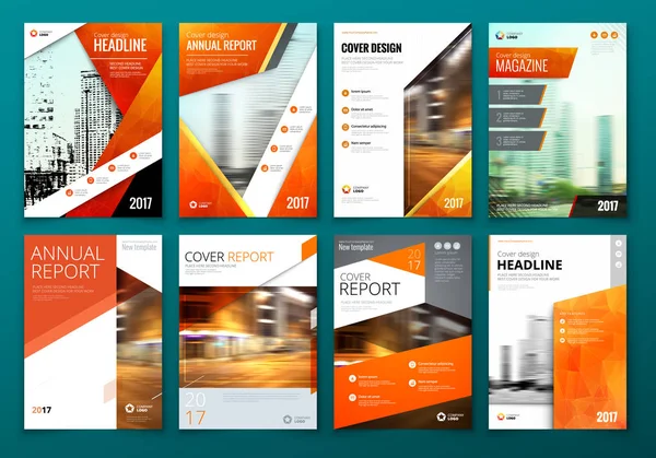 Conjunto de modelos de design de cobertura de negócios —  Vetores de Stock