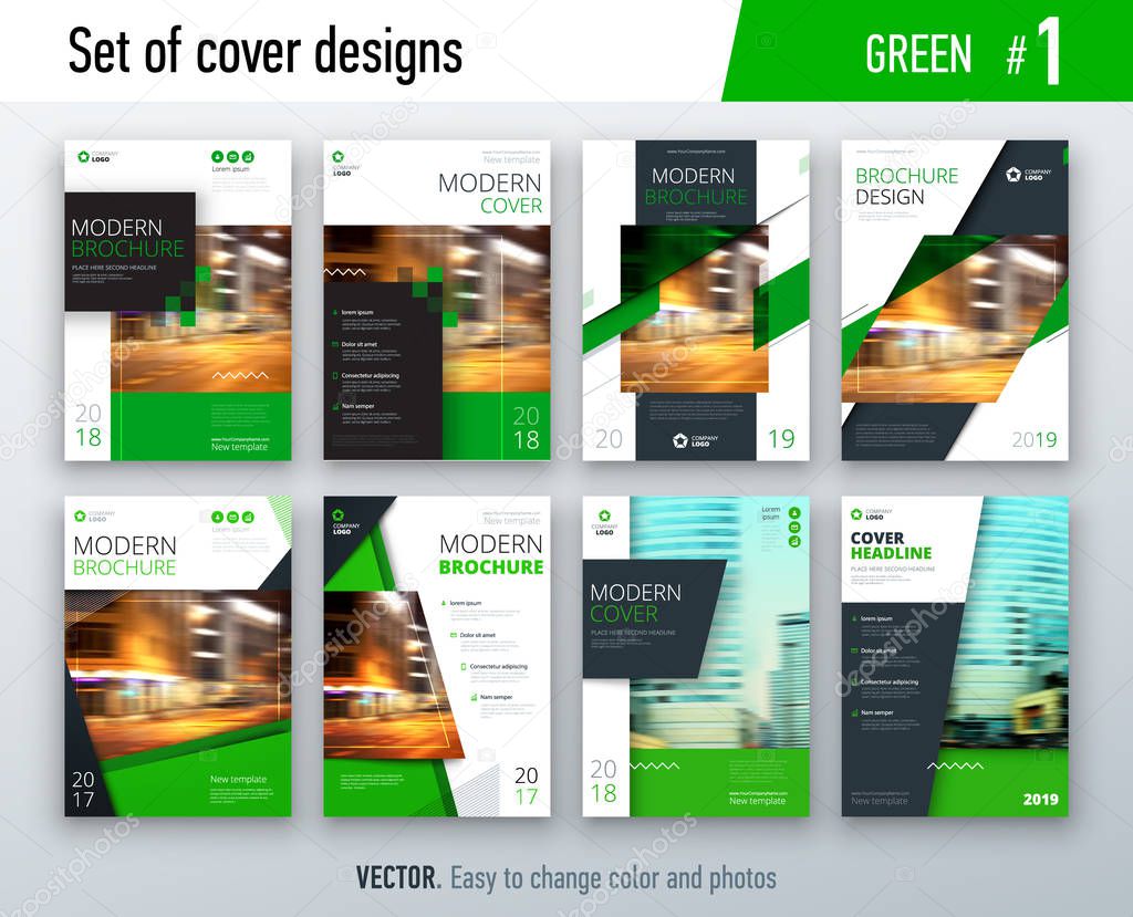 Set of business cover design templates