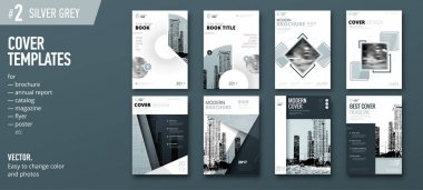 Yeşil kapak şablonları broşür için ayarla