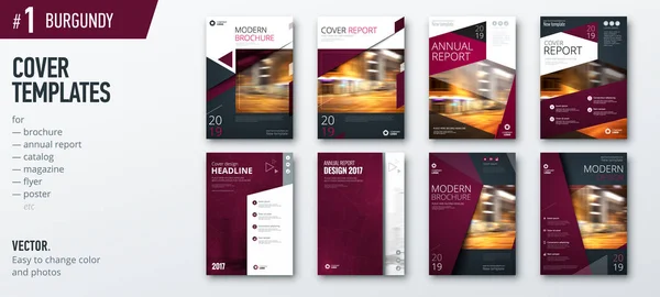 Set van business cover sjablonen voor brochure — Stockvector