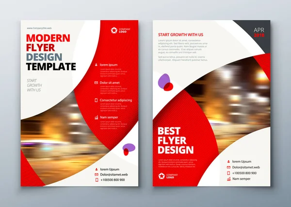 Flyer template lay-outontwerp. — Stockvector