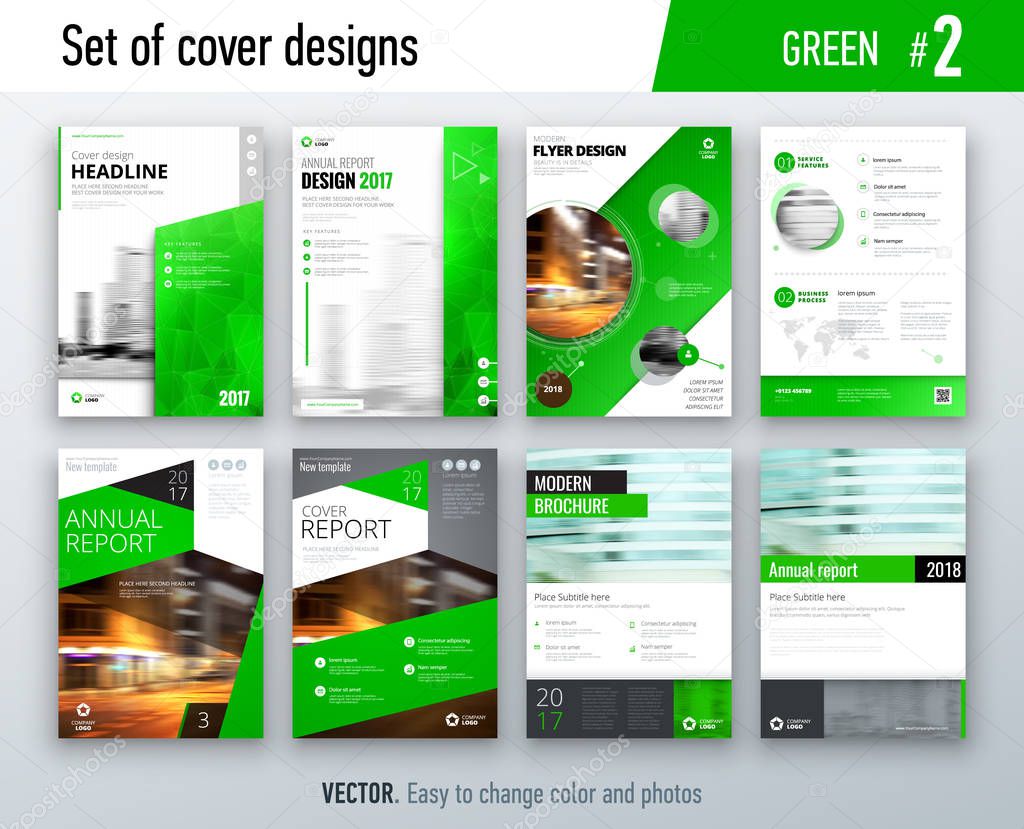 Set of business cover design templates
