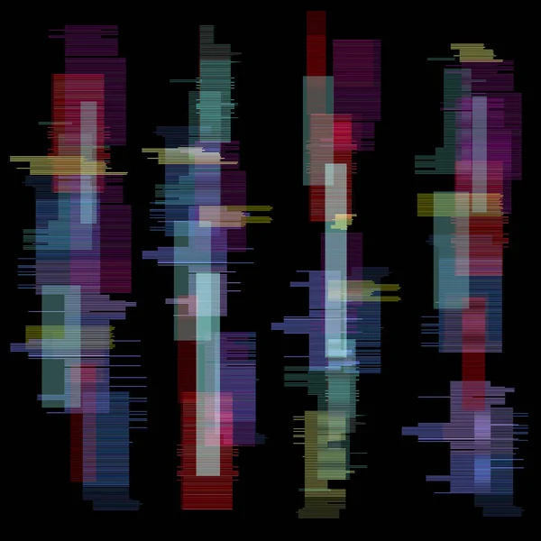 Ensemble Éléments Défectueux Dans Conception Abstraite Numérique Couleur Bruit Pixel — Image vectorielle