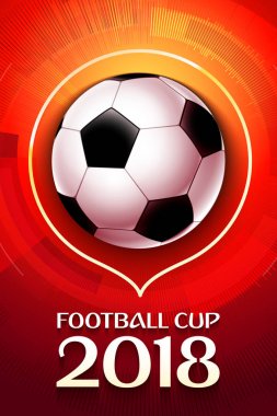 Futbol Kupası renk desen Dünya Şampiyonası 2018 kırmızı zemin üzerine modern ve geleneksel öğeleri ile