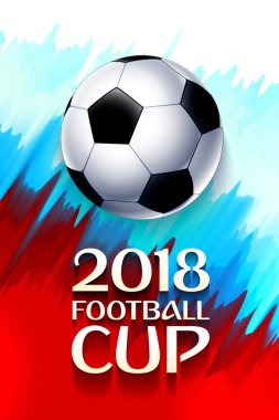 Futbol duvar kağıdı zekâ topu, yazı ve Rusça arka plan üzerinde bayrak