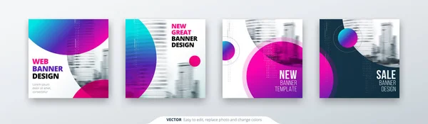 Design Capa Brochura Círculo Brilhante Cores Violetas —  Vetores de Stock