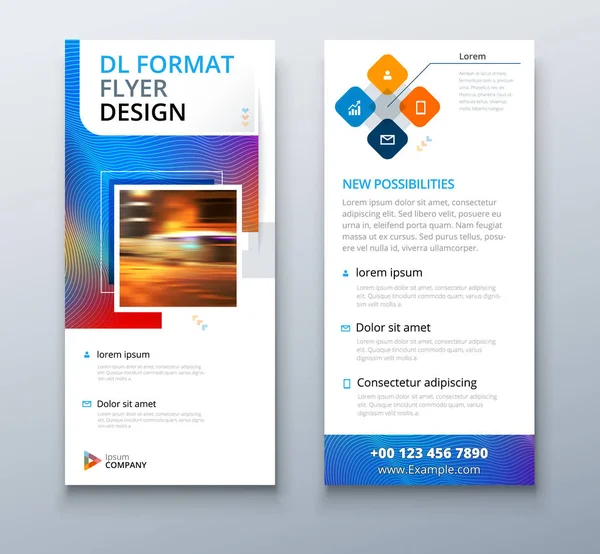 Liquid Color Flyer Design Geometric Shapes Creative Concept Flyer Banner — Stock Vector