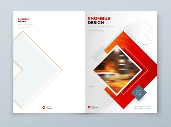 Brochure Cover Design Indeling Van Het Bedrijfsjabloon — Stockvector