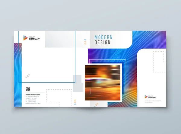 Blauwe vierkante Brochure cover. Modern concept met vierkante Rhombus vormen. Vector achtergrond. Set - Gb075 — Stockvector