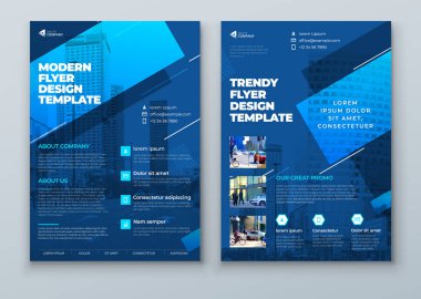 Dinamik Çizgi Şekilli Broşür Tasarımı. Modern Flyer Arka plan Tasarımı. Flyer için Şablon Düzeni.