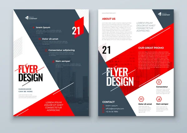 Flyer Design Met Dynamic Line Shapes Modern Flyer Achtergrond Ontwerp — Stockvector