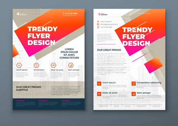 Design Panfleto Moderno Elegante Colorido Flyer Background Design Layout Modelo —  Vetores de Stock