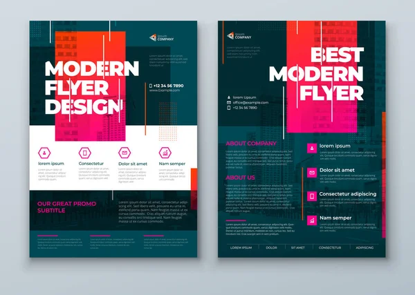 Flyer Ontwerp Modern Flyer Achtergrond Ontwerp Sjabloon Lay Out Voor — Stockvector