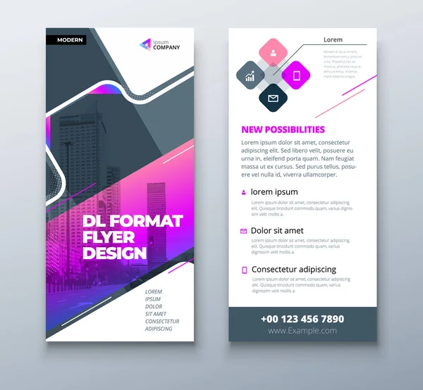 Stijlvol Flyer Design Met Geometrische Vormen Corporate Business Template Voor — Stockvector