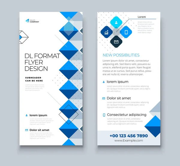 Flyer Design Met Kleurrijke Vierkante Vormen Corporate Business Template Voor — Stockvector