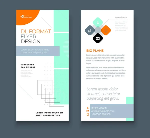 Flyer Design Met Vierkante Vormen Corporate Business Template Voor Flyer — Stockvector