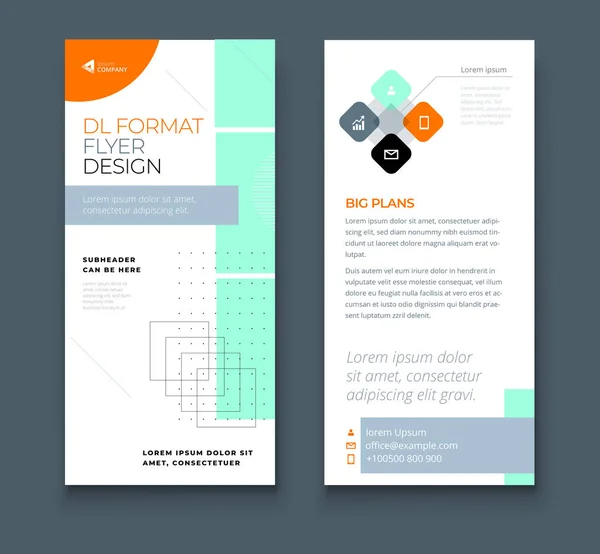 Flyer Design Com Formas Quadradas Modelo Negócio Corporativo Para Folheto —  Vetores de Stock