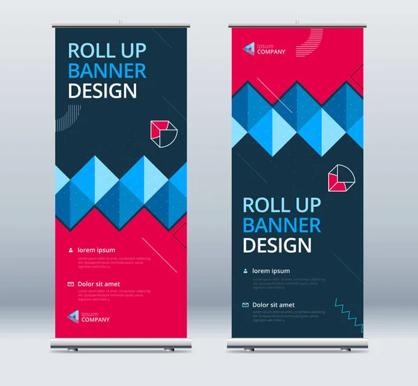 Roll Banners Para Los Negocios Resumen Enrollar Fondo Para Presentación — Archivo Imágenes Vectoriales