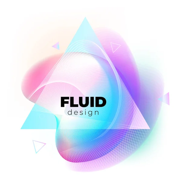 Liquid Abstract Shape Background Design Bright Color White Background — 스톡 벡터