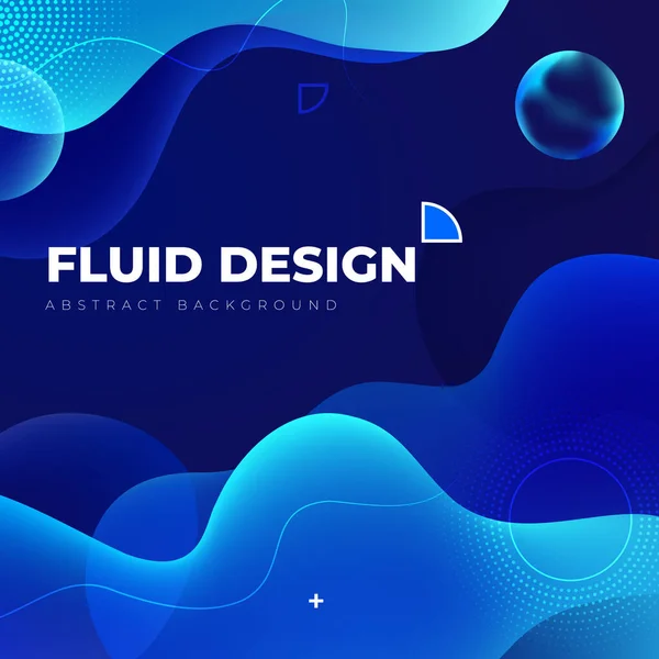 Liquid color background design. Blue Fluid gradient shapes composition. Futuristic design posters. Eps10 vector. — 스톡 벡터