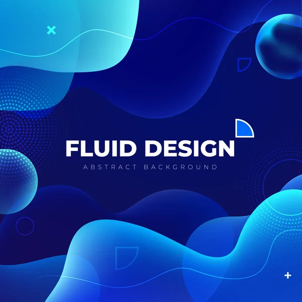 Liquid color background design. Blue Fluid gradient shapes composition. Futuristic design posters. Eps10 vector. — 스톡 벡터