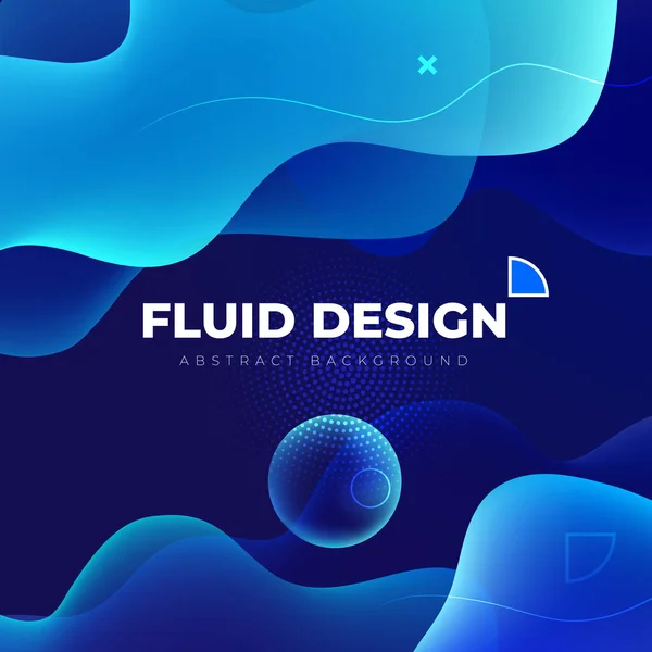 Liquid color background design. Blue Fluid gradient shapes composition. Futuristic design posters. Eps10 vector. — Stock Vector