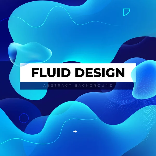 Liquid color background design. Blue Fluid gradient shapes composition. Futuristic design posters. Eps10 vector. — 스톡 벡터