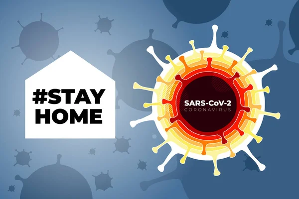 Coronavirus COVID-19 SARS-CoV-2 op een blauwe futuristische achtergrond. Virusinfecties preventie methoden infographics. Dodelijk type virus 2019-nCoV. Coronavirus microbe vector illustratie — Stockvector