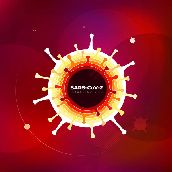 コロナウイルスCOVID-19 SARS-CoV-2は青い未来的背景を持つ。ウイルス感染の予防方法インフォグラフィック。致命的なタイプのウイルス2019-nCV.コロナウイルス微生物ベクターイラスト — ストックベクタ