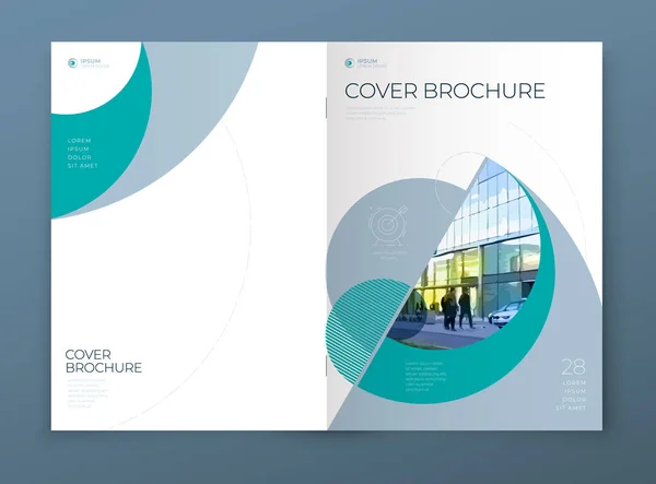 Copertina dal design geometrico minimale blu. Sfondo astratto moderno per Brochure, Placard, Report, Poster, Flyer, Banner ecc. Modello vettoriale Eps10 . — Vettoriale Stock