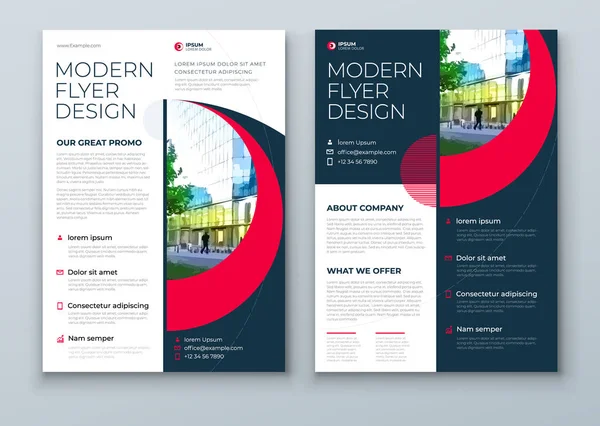 Flyer met minimaal geometrisch ontwerp. Moderne abstracte achtergrond voor Brochure, Placard, Poster, Flyer, Banner etc. template voor vectorflyer Eps10. — Stockvector