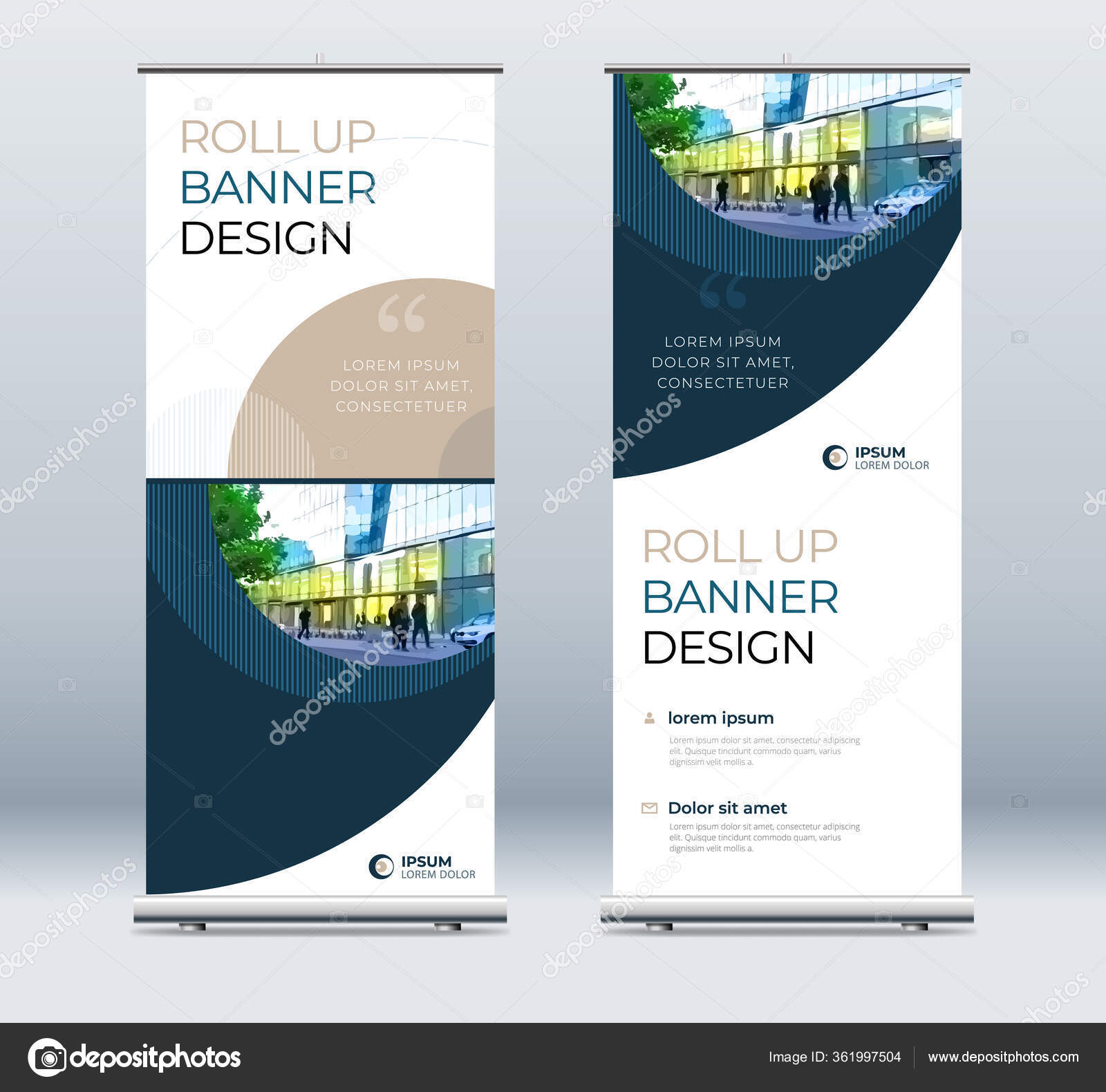 Концепция Презентации Баннера Roll Up. Корпоративный Бизнес.