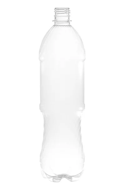 New, clean, empty plastic bottle on white background — Stock Photo, Image