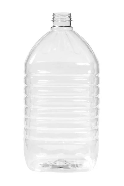 New, clean, empty plastic bottle on white background — Stock Photo, Image