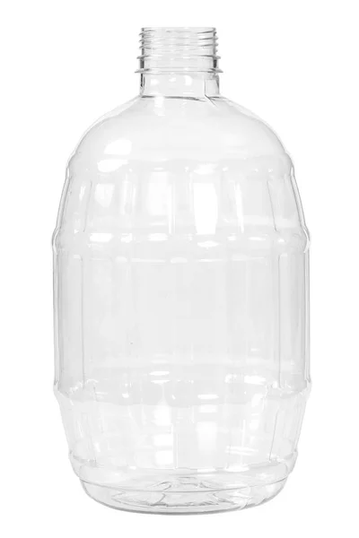 Καινούργια, καθαρά, άδειο πλαστικό μπουκάλι σε λευκό φόντο — Φωτογραφία Αρχείου