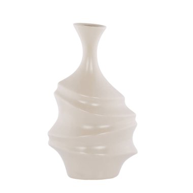 Beyaz arka plan üzerinde güzel seramik vazo